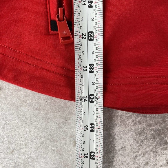 Lauren Ralph Lauren Jacket Womens Medium Red Pique‎ Jersey Knit Full Zip Pockets - Picture 12 of 13